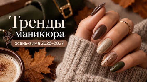 Тренды маникюра осень–зима 2026–2027: какие оттенки и дизайны хочется носить